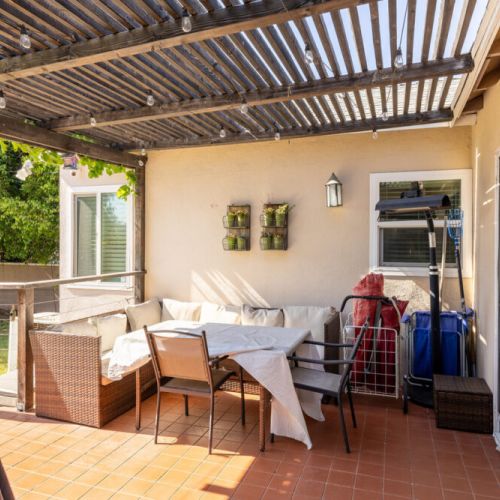 Varied patio seating for whatever mood you're in. We like options!