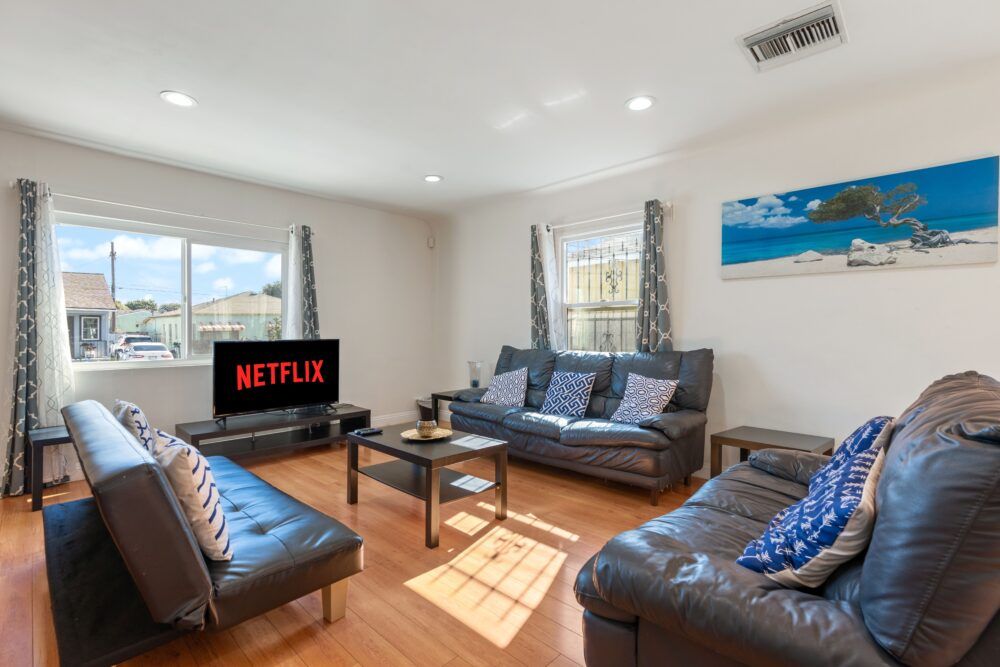Kick back and relax in our sunny and bright living room!