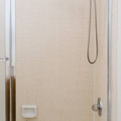 Shower in master bathroom