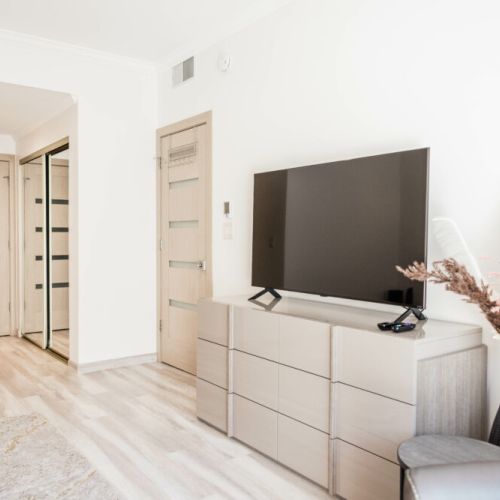 4K smart tv in the master bedroom