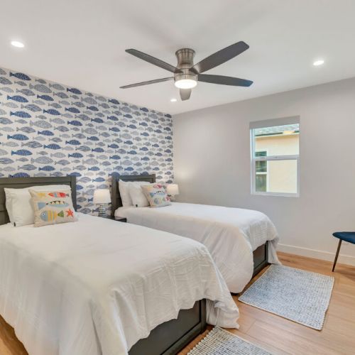 Third bedroom has two XL twin-sized beds