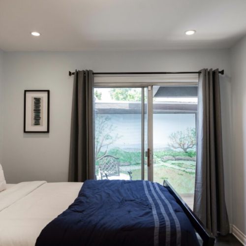 Private patio connected to the bedroom