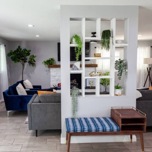 Hang out in the dining room and converse with friends and family in the living room.