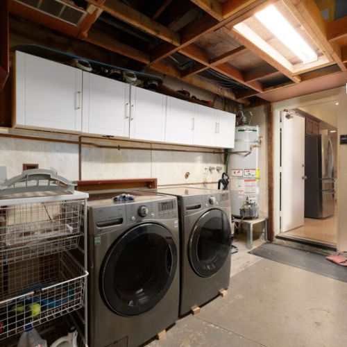Laundry in garage