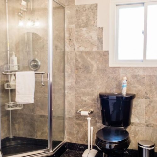Shower in master bathroom