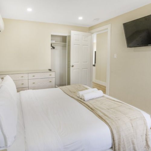 Bedroom 1 with access to backyard