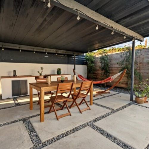 Outdoor dining area