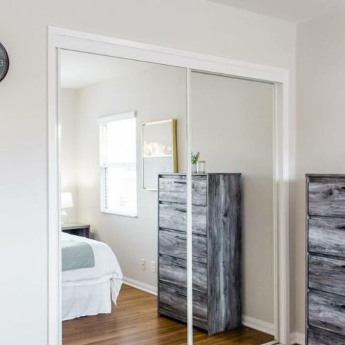 Dressers + mirror closets are in every bedroom