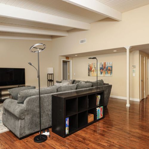 One of two living rooms