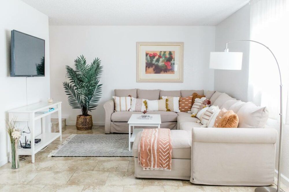 Relax and lounge on our giant couch!