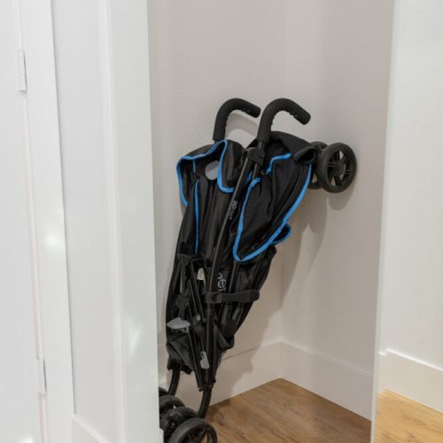 Stroller provided in case you need it!