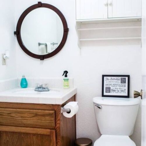 Downstairs powder bathroom