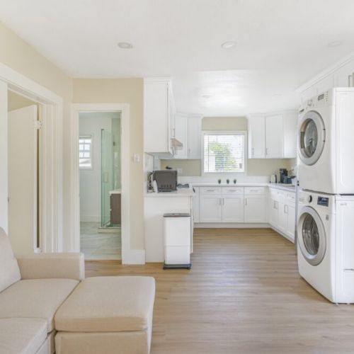 Open kitchen and living room