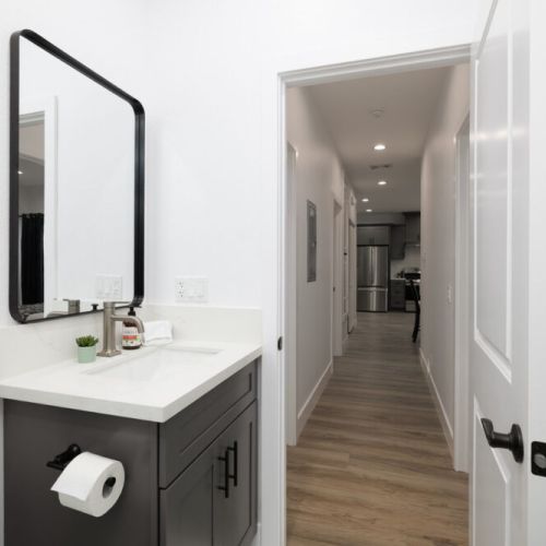 Hallway bathroom