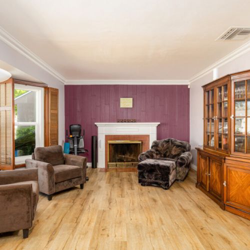 Beautiful sunlit family room, upon entering the home