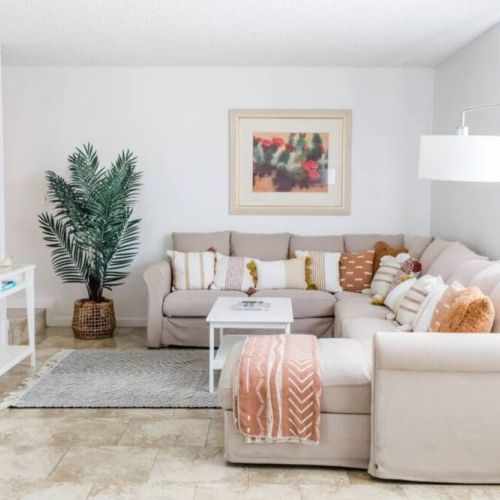 Relax and lounge on our giant couch!