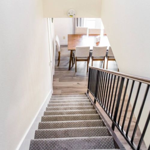 Stairwell leading to the three bedrooms upstairs