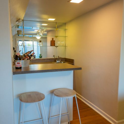 Small bar from entertaining and relaxation