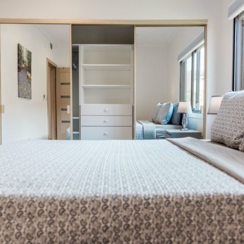 Both closets have amble storage and organization. Make yourselves at home!