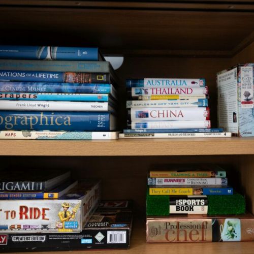 Books + games provided for your entertainment