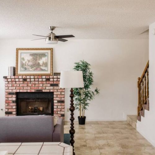View of game room from kitchen