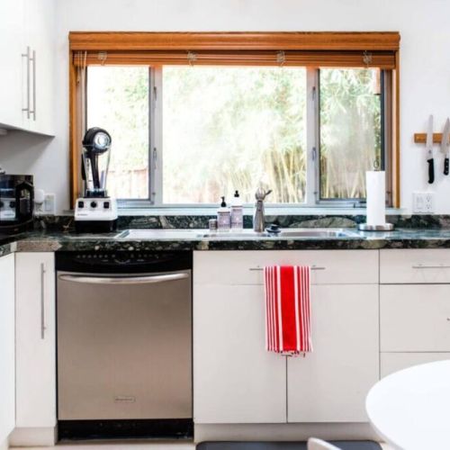 Your kitchen is fully stocked with kitchen appliances (microwave, toaster oven, Vitamix, Instant Pot), pots/pans, and kitchen utensils.