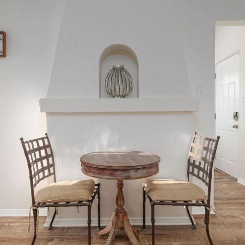 Mini dining table in living room